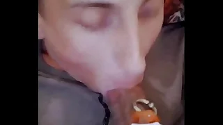 Best selfsuck&period; Professional Autofellatio with big cuck